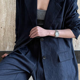 Blazer de traje informal en lino Tencel