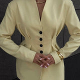 Elegante blazer de manga larga