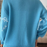 Cárdigan de jacquard con botones en la parte delantera