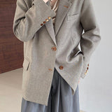 Blazer oversize con solapa moteada