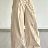 Pantalones cargo de pierna ancha con paneles de encaje