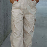 Pantalones cargo con cordón de estilo urbano