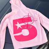 Sudadera con capucha y estampado gráfico de gran tamaño