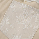 Pantalones cargo de pierna ancha con paneles de encaje
