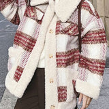 Chaqueta de sherpa a cuadros