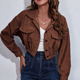 Chaqueta de pana con cintura ajustada