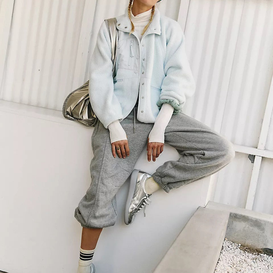 Chaqueta ligera de sherpa informal