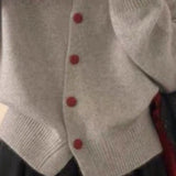 Cárdigan redondo de jacquard con nudo suave