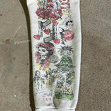 Sudadera con capucha y estampado de grafiti gótico
