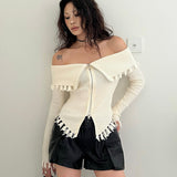 Blusa ajustada de cuello alto en punto lavado