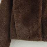 Chaqueta de manga larga de felpa suave