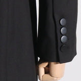 Blazer sexy de malla transparente con un elegante escote en V