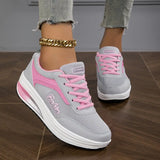 Zapatillas deportivas para mujer – Caña baja – Suela gruesa y acolchada – Transpirables – Con cordones