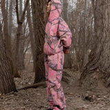 Sudadera con capucha y cremallera con estampado de camuflaje retro Y2K
