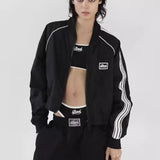 chaqueta bomber retro bordada