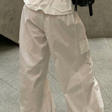 Pantalones cargo con cordón de estilo urbano