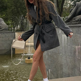 blazer de lana cruzado