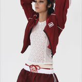 chaqueta bomber retro bordada