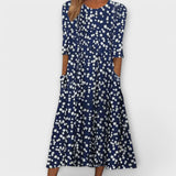 Paula - Vestido floral elegante de tela premium