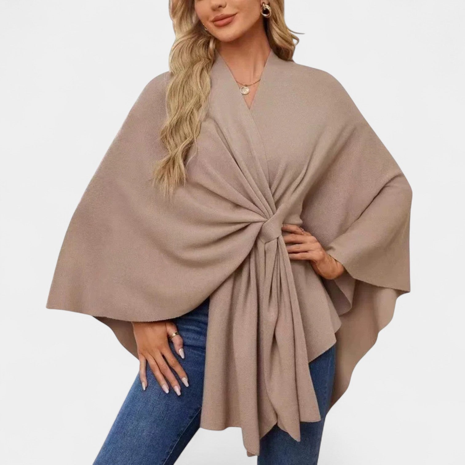 Daniela – Poncho elegante con nudo