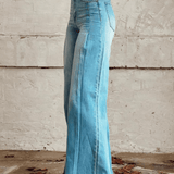 Pantalón ancho clásico de mujer: elegante y cómodo.