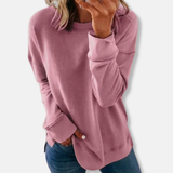 Sudadera de mujer – Corte holgado – Algodón suave – Cuello redondo cómodo – Mangas largas