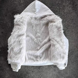 Sudadera minimalista con capucha de doble capa