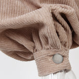 Chaqueta corta de pana con botones