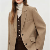 Blazer corto retro a cuadros