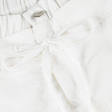 Pantalones cargo blancos de pierna ancha con cordón