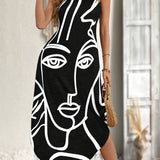 Bente - Vestido estampado inusual