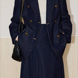 Blazer de sarga cruzado