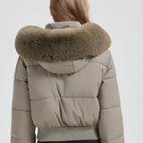Chaqueta acolchada ajustada con cintura corta