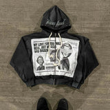 Sudadera con capucha urbana con bloques de color y diamantes de imitación