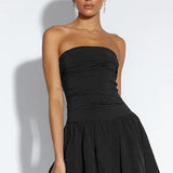 Vestido de noche mini ajustado sin tirantes