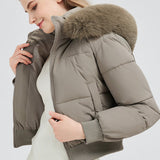 Chaqueta acolchada ajustada con cintura corta