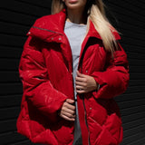 Chaqueta de algodón acolchada de gran tamaño