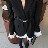 Blazer negro elegante y holgado