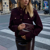 Chaqueta corta retro con botones