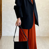 Blazer vintage casual con mangas largas