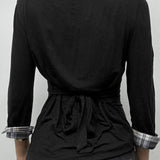 Blusa ajustada de punto de camuflaje de manga larga