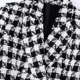 Blazer cruzado de pata de gallo