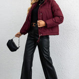Chaqueta acolchada con cuello alto corto