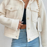 Chaqueta corta de sherpa Off-White