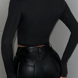 Blusa bustier sexy en malla transparente con estampado de leopardo