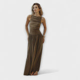 Zendaya - Vestido largo de algodón
