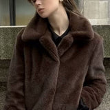 Chaqueta de manga larga de felpa suave