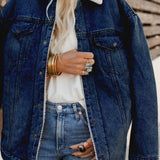 Chaqueta bomber vaquera con forro polar