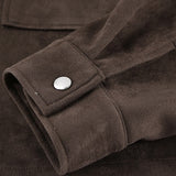 Chaqueta vintage extragrande de ante marrón