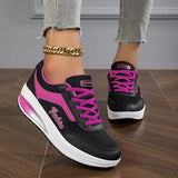 Zapatillas deportivas para mujer – Caña baja – Suela gruesa y acolchada – Transpirables – Con cordones